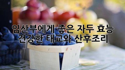임산부에게 좋은 자두 효능: 건강한 태교와 산후조리